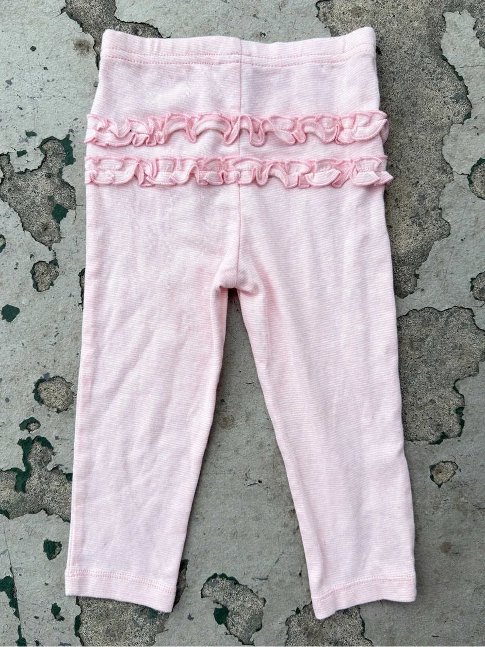 Pink Ruffle Bottom Leggings